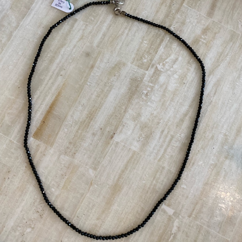 Ziegfeld Black Spinel  20” Necklace